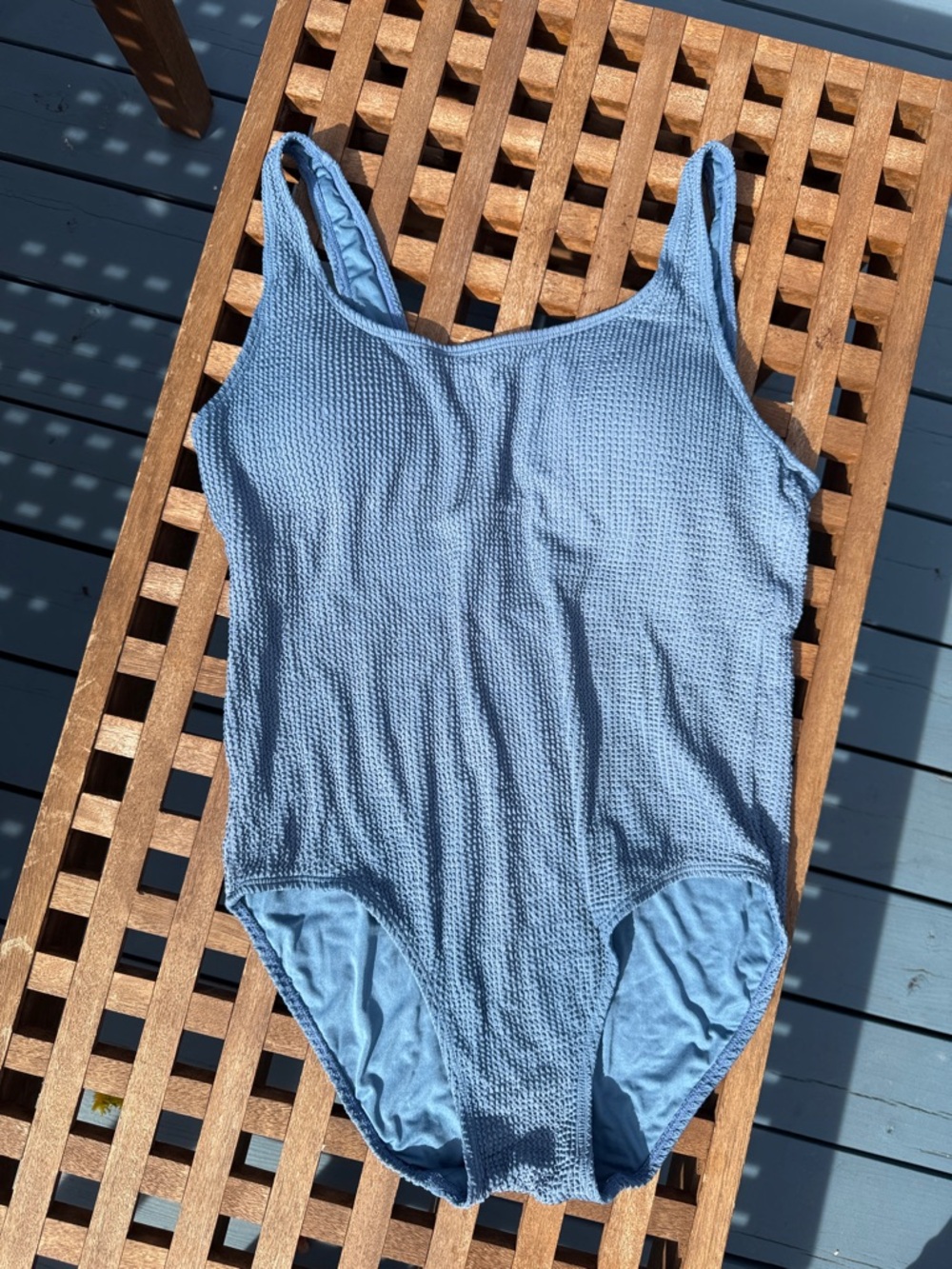 Kindred Bravely Blue Textured One‑Piece Swimsuit – Size XL